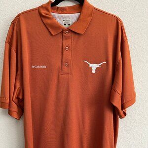 NWOT Columbia Texas Longhorns Large Men’s Polo PFG Performance Fishing Gear L